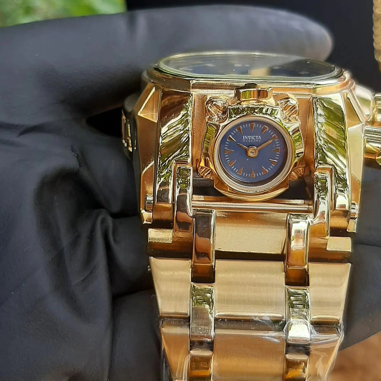 Relógio Invicta Zeus Magnum Masculino Elegante Impermeável Estilo Imponente 18K Banhado A Ouro Relógio + Presente na Caixa