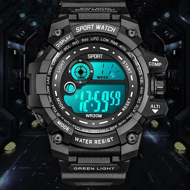 Relógio Digital Masculino LED Sport Watch Militar