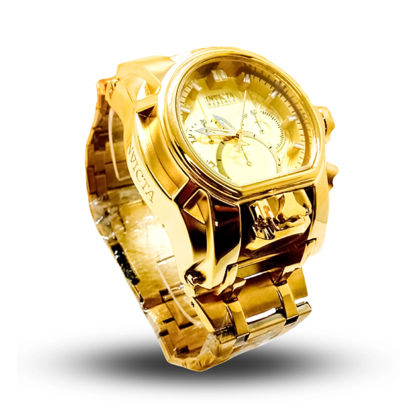 Relógio Invicta Zeus Magnum Masculino Elegante Impermeável Estilo Imponente 18K Banhado A Ouro Relógio + Presente na Caixa