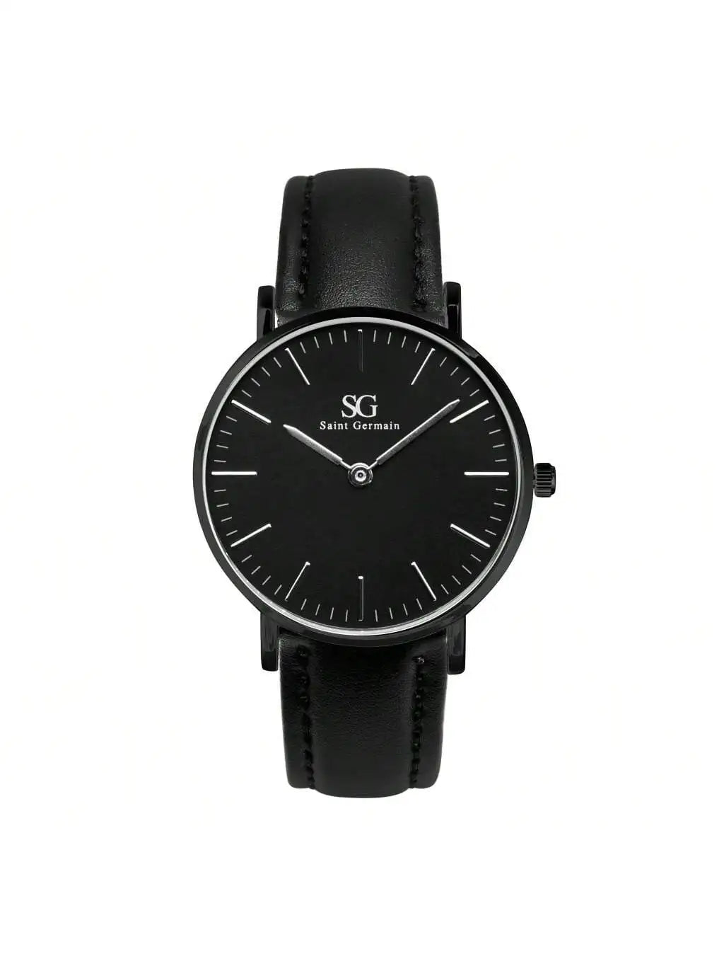 Saint Germain Murray Full Black 40mm Leather Men's Watch