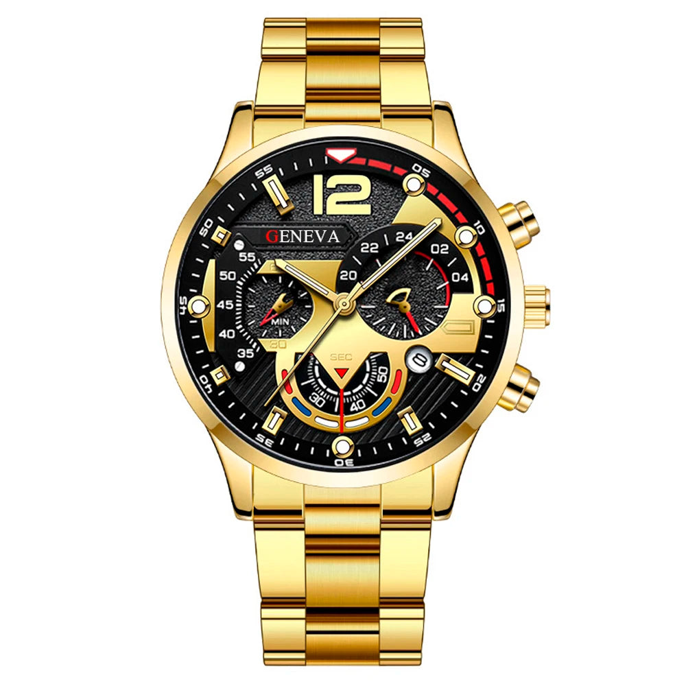 Original Elegant Golden Wrist Men's Quartz Watch