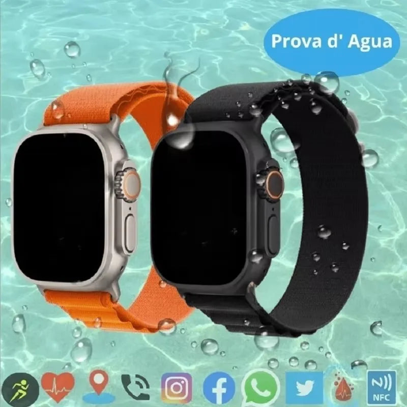 Hw8 Smart Watch Bluetooth Relógio Masculino 9mm 2.2 Polegadas Tela HD GPS NFC À Prova D'Água Esportes Fitness Relógio Inteligente