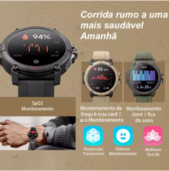 smartwatch relogios masculino relogios alexa MASX Oasis X Relógio inteligente com GPS premium Tela Ultra HD GPS integrado Hi-Fi Bluetooth Chamadas telefônicas Relógio esportivo de nível militar